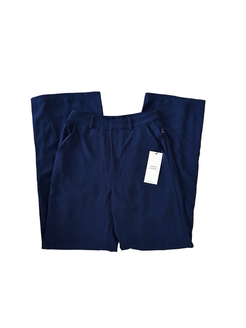 Forever 21 Navy Wide-Leg Trousers